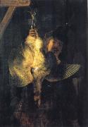 REMBRANDT Harmenszoon van Rijn Self-Portrait with a Dead Bittern Norge oil painting reproduction